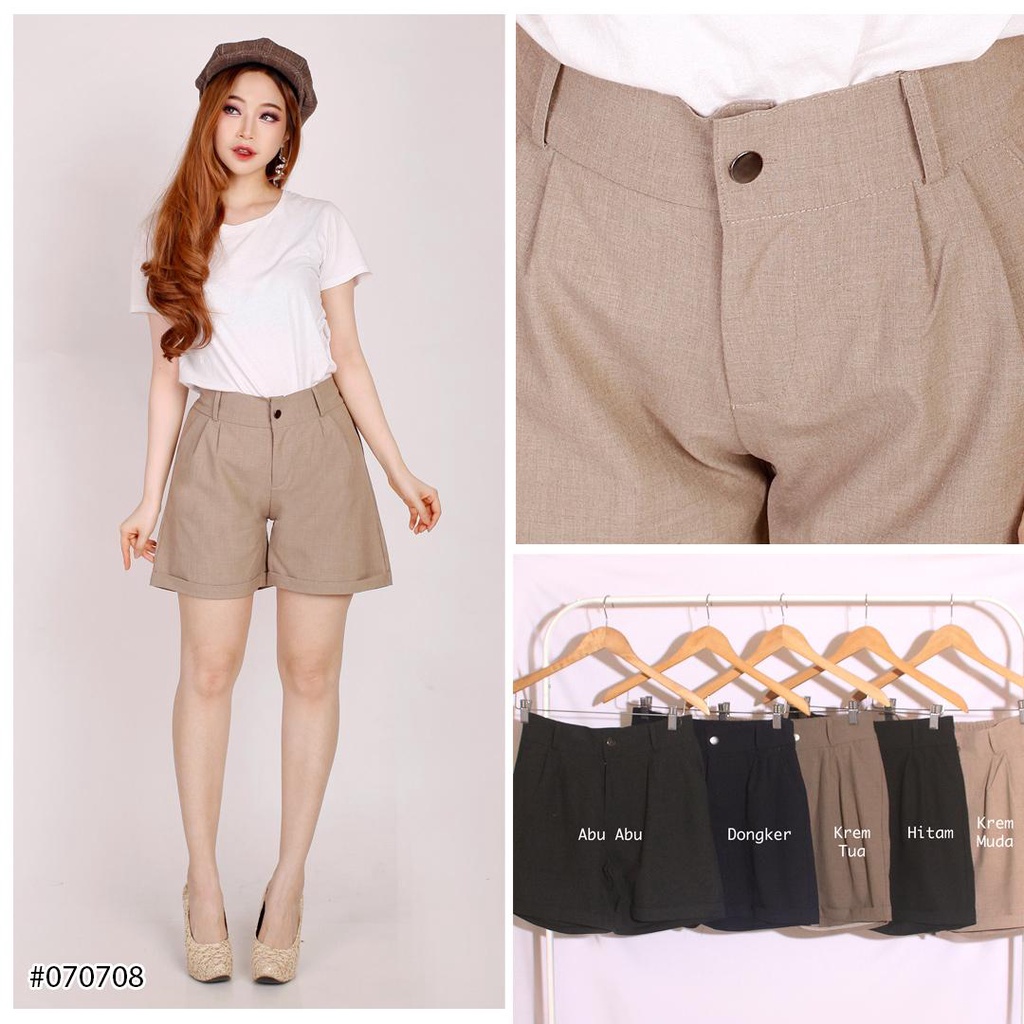 Celana Pendek Jeans Wanita Model Belakang Pinggang Karet Hotpaint Jeans Wanita Celana Santai Jeans P