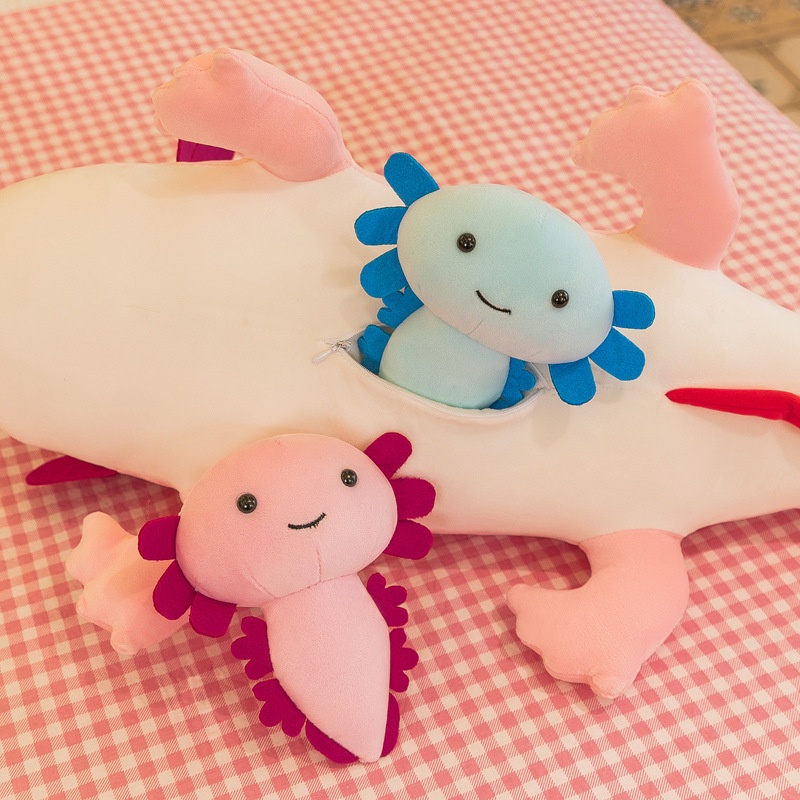 Salamander Plushie Adorable Set for Kids Termasuk Ibu Dan Bayi! Dua