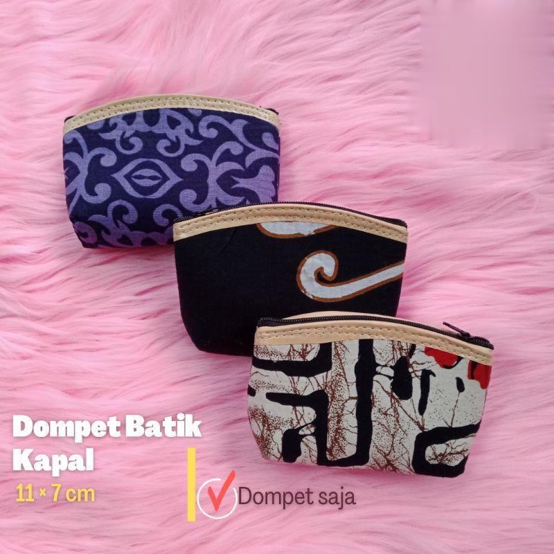 Souvenir Dompet Batik Kapal Ukuran 11 × 7 cm Dompet Tempat Emas Uang Koin