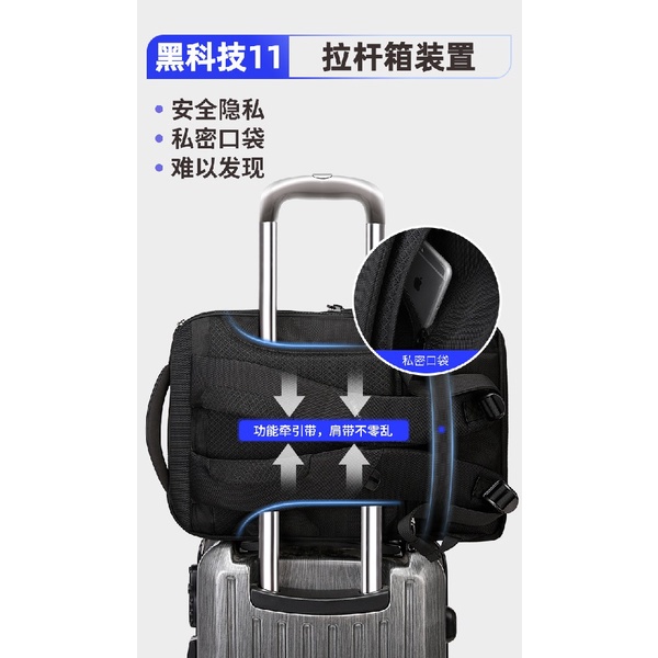 AKN88 - BANGE BG-7309 - Multifunctional Anti-Theft Travel Laptop Backpack
