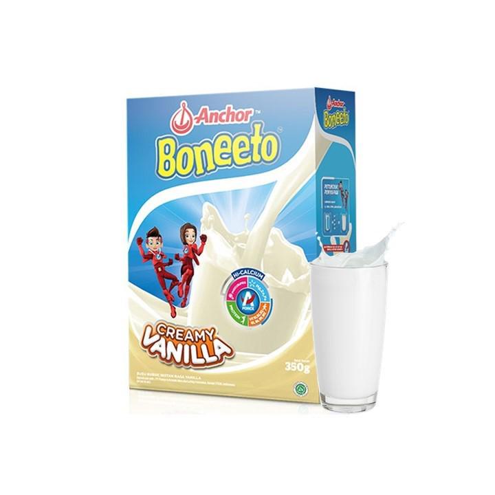 Boneeto Susu Bubuk Anak Sekolah Creamy Vanilla 3 x 340g - Nutrisi Pertumbuhan Anak untuk Daya Pikir dan Tubuh Aktif