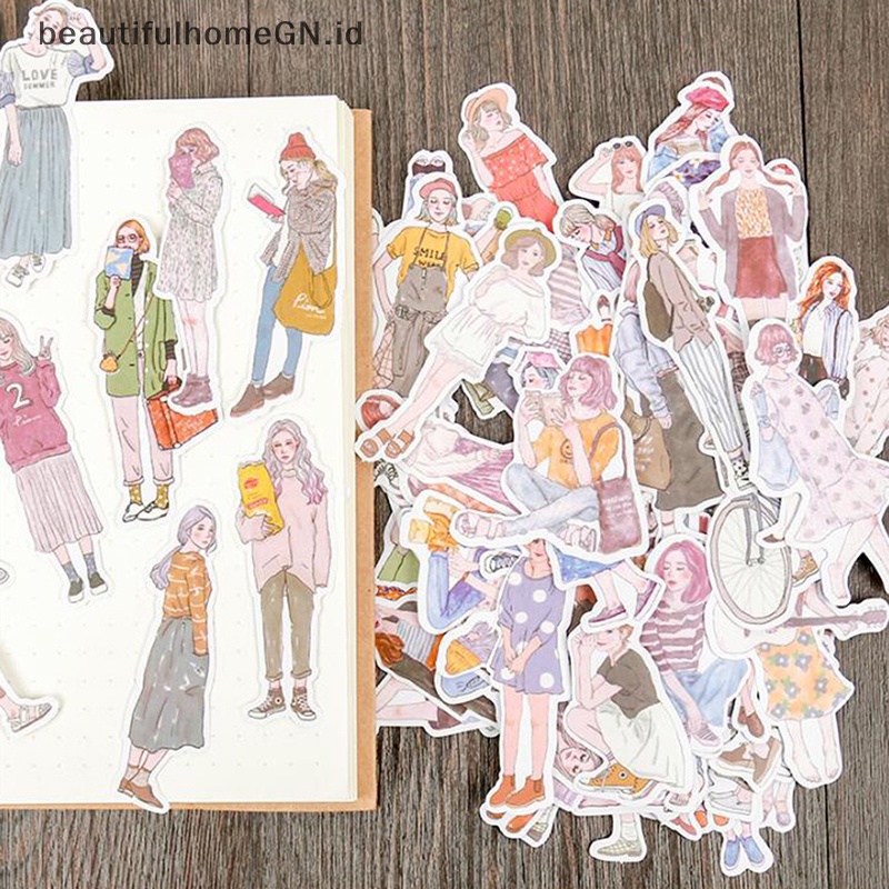 {Cantik} 100pcs/pack lovely girls Stiker scrapbooking hand book fashion girl er~