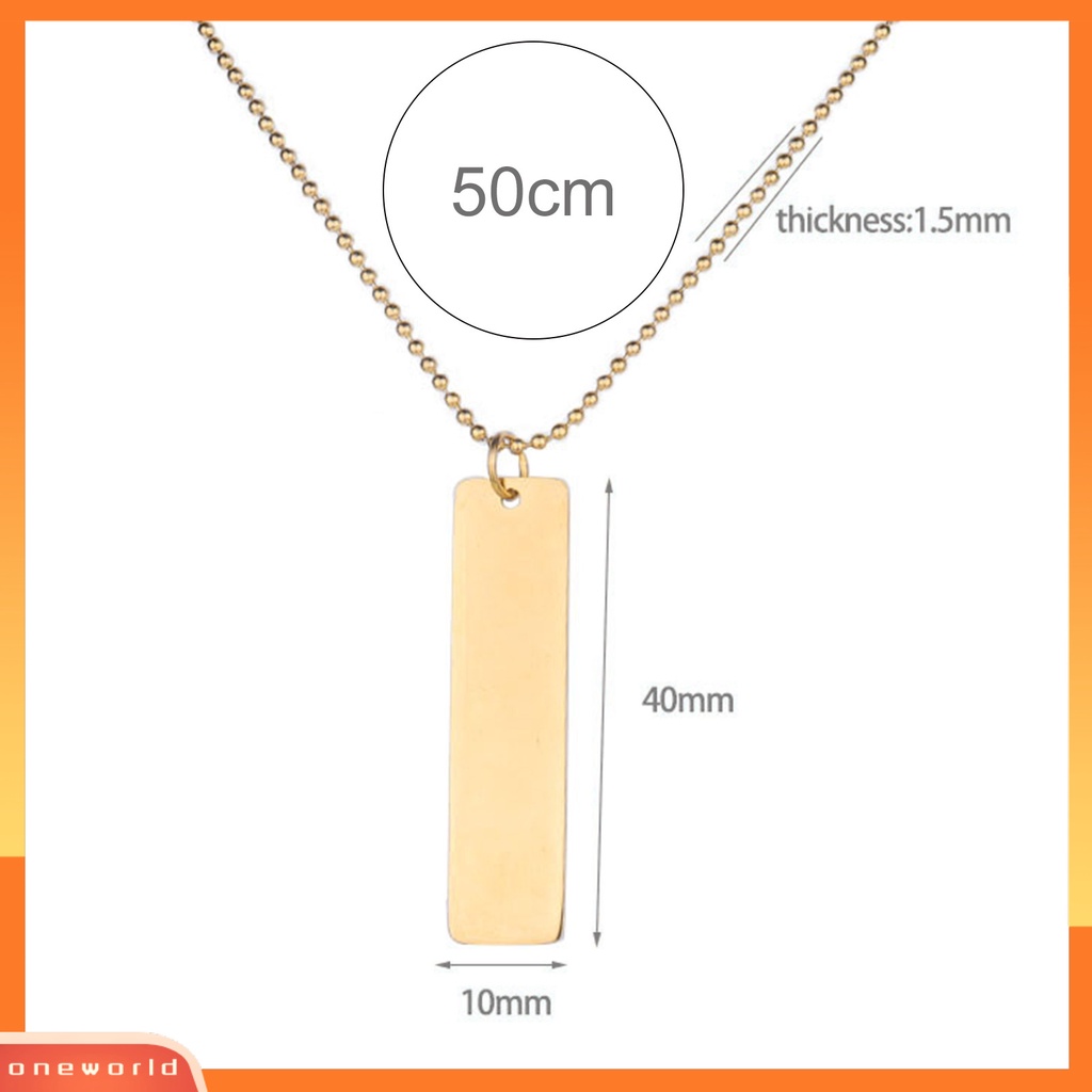 [ONE] Kalung Pendent Stainless Steel Tipis Geometris Manik Bulat Leher Rantai Fashion Perhiasan