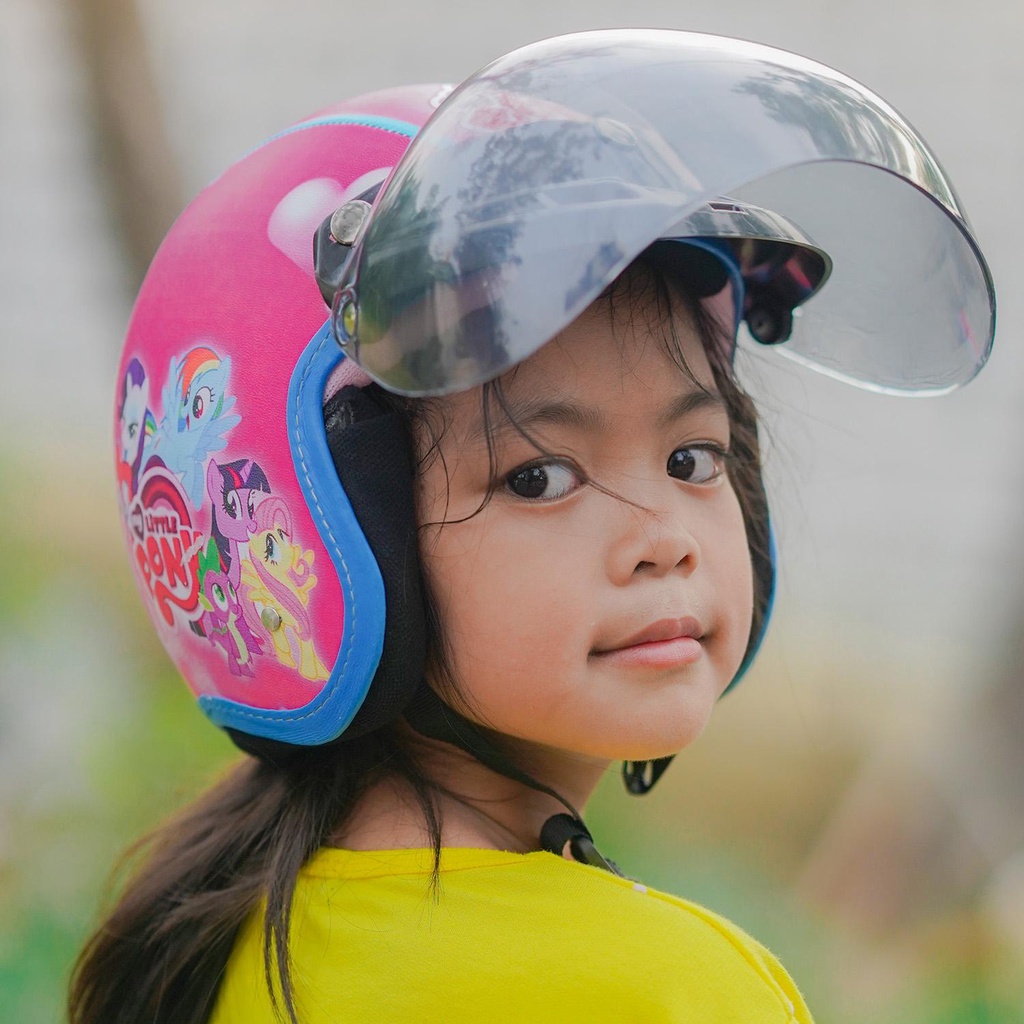 Helm Anak Perempuan 2 3 4 5 6 Tahun Bogo Retro Karakter Cewek Estetik Keren Lucu