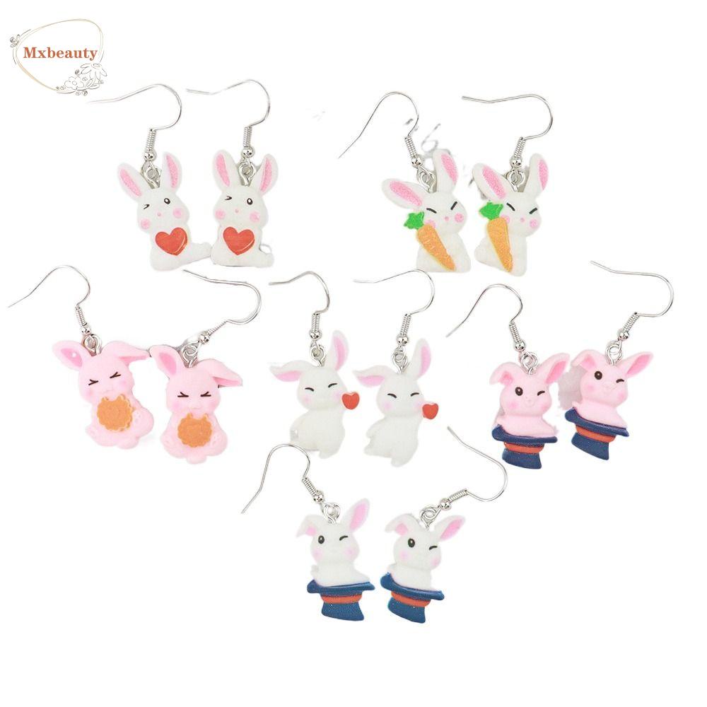 Mxbeauty Rabbit Drop Earrings Trendy Fashion Kreatif Hewan Earwear Hadiah Tahun Baru Anting Gaya Korea