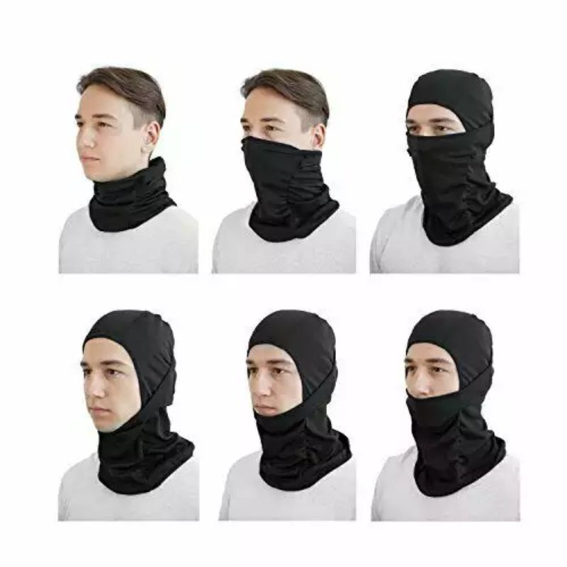 MASKER NINJA Buff Masker Mulut Premium Multifungsi Baff Masker Hitam Polos