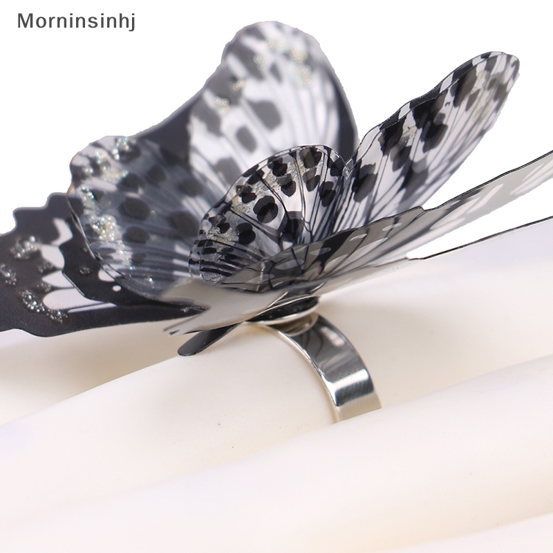 Mornin Punk Butterfly Ring Hitam Berlebihan Gothic Tiga Dimensi Vintage Finger Rings Butterfly Ring Untuk Wanita Perhiasan Aksesoris Hadiah id