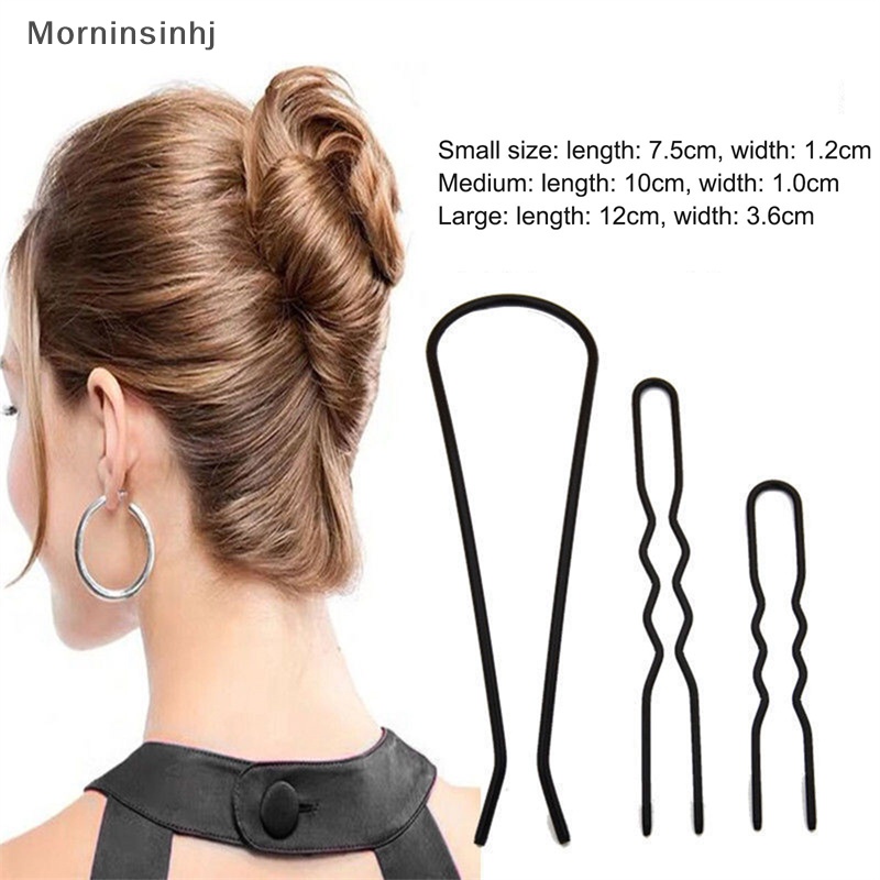 Mornin Sisir Sisipan Rambut Wanita Messy Bun Hair Pin Garpu Rambut Bentuk Gelombang Bahan Metal Untuk Pesta id