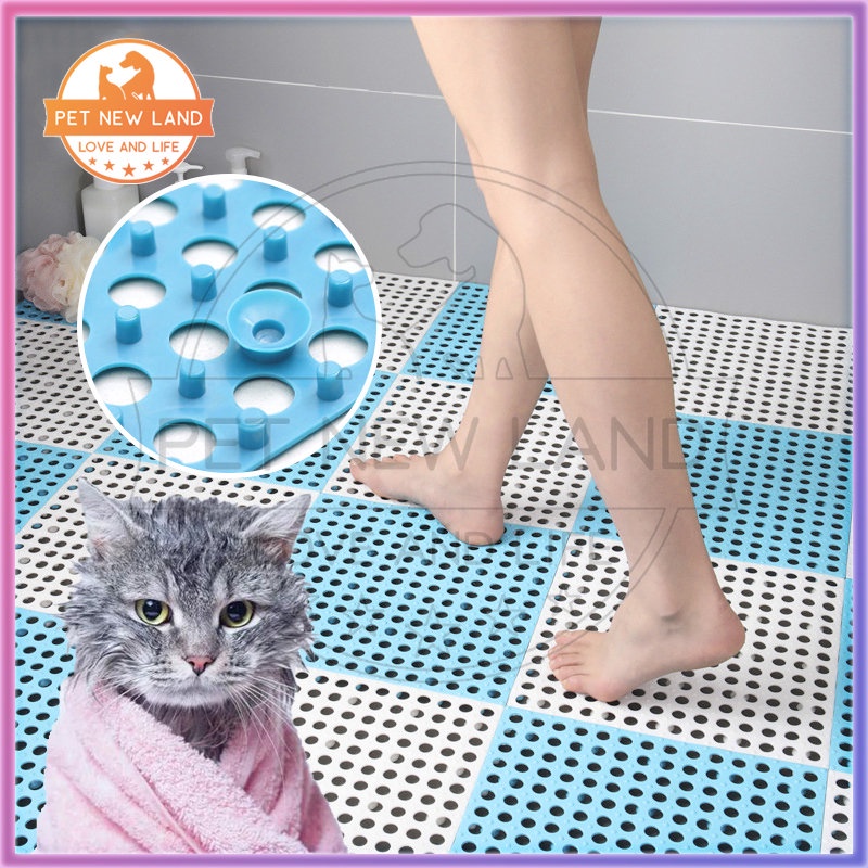 Karpet Alas Kandang Hewan kelinci Hamster Karpet Karet Interlock Anti Slip Footrest Kelinci Persediaan Hewan Peliharaan