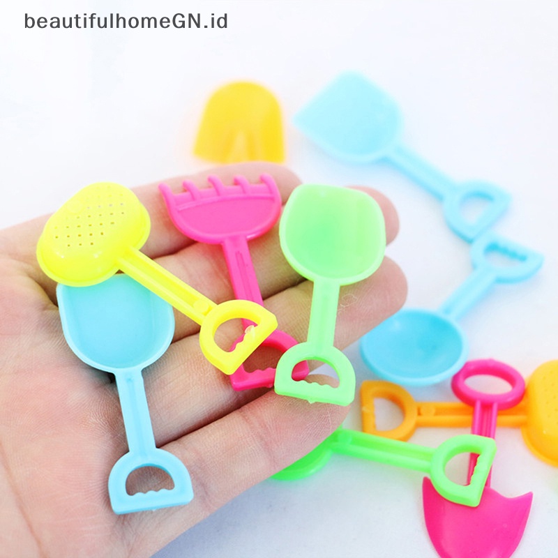 {Cantik} 4pcs /set Rumah Boneka Hias mini -Alat Gali model beach tool shoog scene~