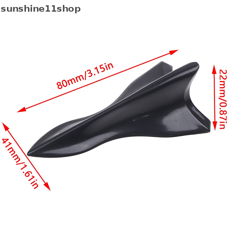 Sho 1Pc Hitam Atap Mobil Sirip Hiu Diffuser Spoiler Universal Penutup Antena Untuk Mobil N