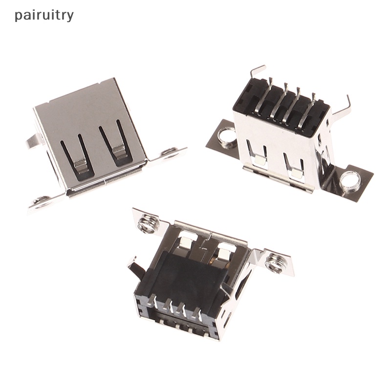 Prt 5pcs Micro USB 2.0 Female Jack USB Port Dock Connector Tail Charging Socket Dengan Lubang Sekrup PRT