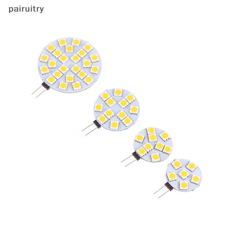 Prt 1Pc 6/9 /12 /24 Lampu LED Bohlam LED G4 DC12V 5050 SMD Cahaya Putih Hangat Dingin PRT