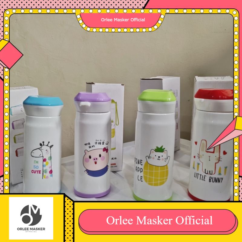 TUMBLER/ BOTOL MINUM ANIMAL KARAKTER 400ml/ CUTE ANIMAL