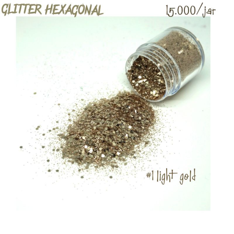 [GLITTER HEXAGON KASAR]-5gr Glitter squin kasar / glitter kasar mix / Glitter bentuk hexagon / glitt
