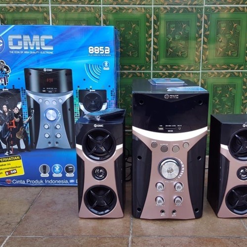 Speaker GMC 885B Salon Aktif Karaoke Bluetooth Radio USB Original