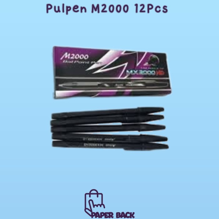 

Pulpen M2000 Isi 12 Pcs / Ballpoint M2000ND / Bolpoin Murah-Meriah