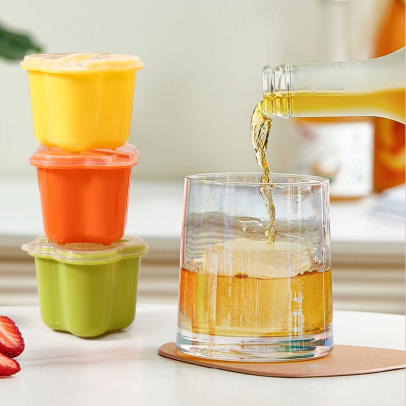 [Unggulan] Reusable Cheese Jelly Mold Cup Easy-Demoulding Icy Cube Mold Perfect Wine Ice Making Tray Milk Popsicle Kotak Pembekuan Untuk Rumah Pub Cafe