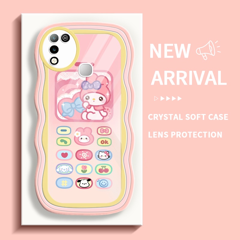 JSAYU Casing For Infinix Hot 10 11 Play 11s Hot 12 12i 12 Play Softcase Melody Kitty Transparan Case