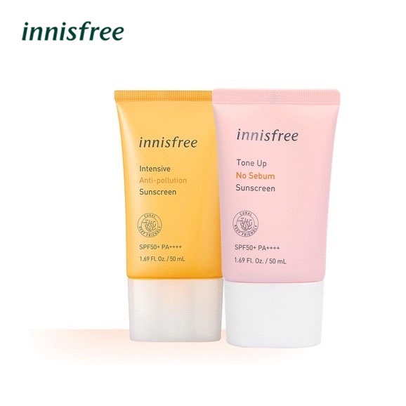 Innisfree Intensive Triple Shield Sunscreen / Innisfree Tone Up No Sebum Sunscreen Skincare Sunblock Cream SPF50+ PA++++ 50ml