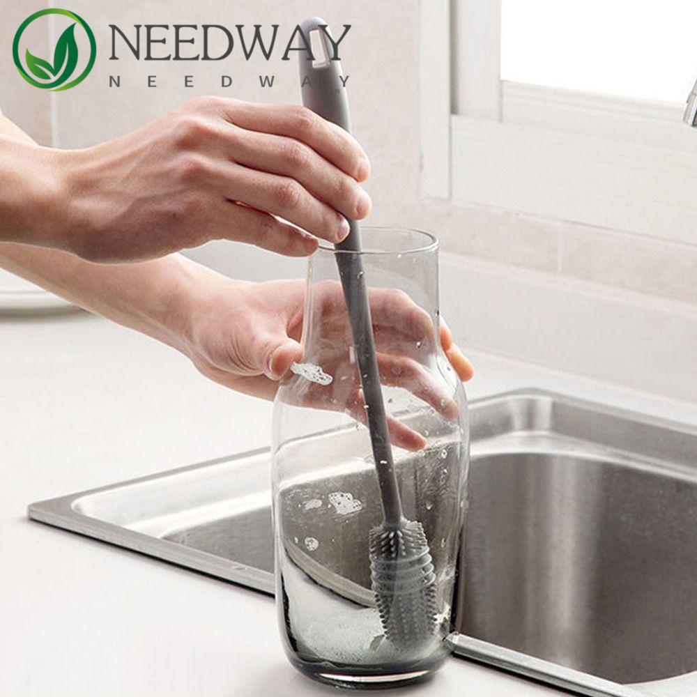 Needway  Sikat Botol Susu Pembalut Tahan Lama Gagang Panjang Scrubber Suspensible Multi Fungsi Food Grade Cup Scrubber