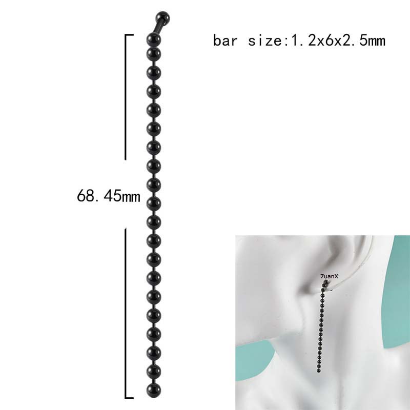 1biji Tragus Garis Tulang Rawan Anting Helix Pinna Lobe Piercing Stailness Steel 16Gauge Barbel