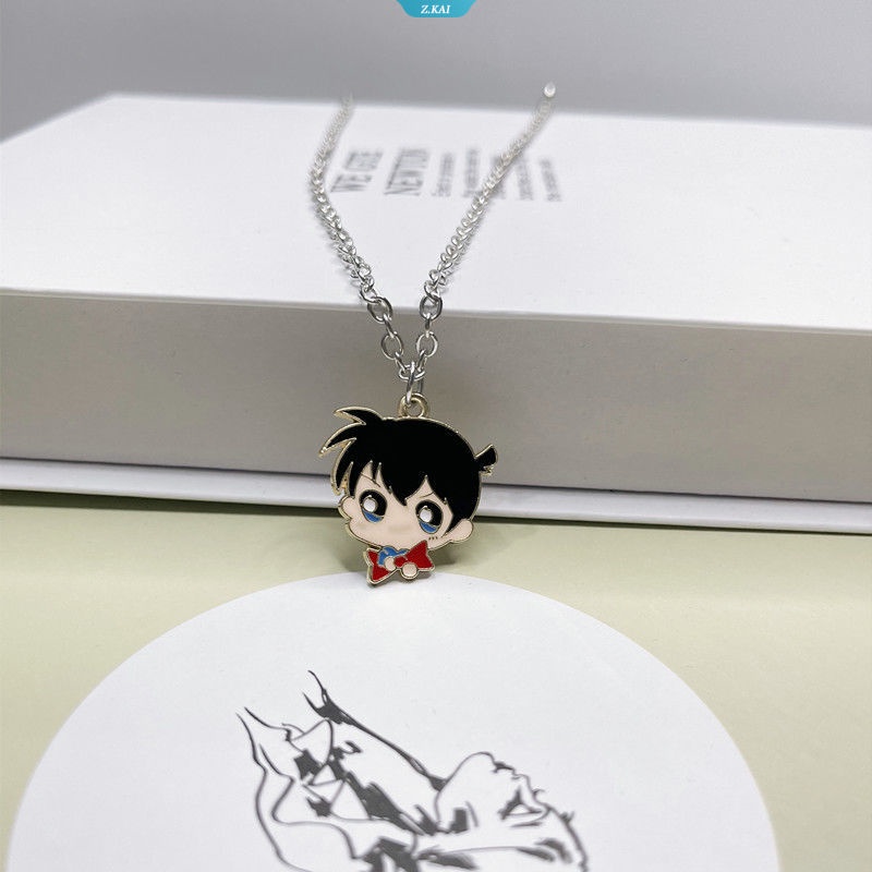 Detektif Conan Detektif Kasus Anime Stainless Steel Dog Tag Kalung Conan Perhiasan Untuk Pria Wanita Pesta Bar Cosplay Prop [ZK]