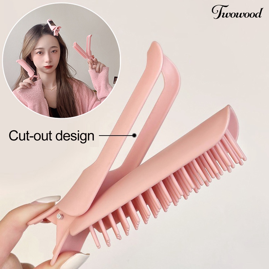 Twowood Hair Styling Clip Heatless Reusable Non-Slip Manual Multifungsi Curly Alat Styling Rambut Akar Rambut Berbulu Alami Klip Rambut Aksesoris Rambut