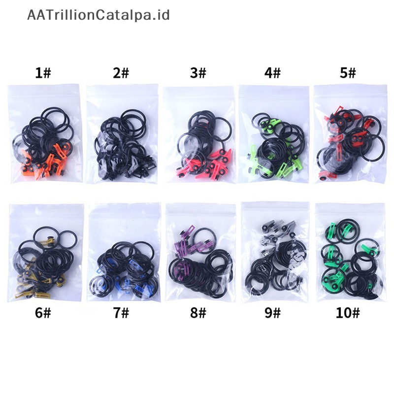 Aatrillioncatalpa 10pcs/Lot Plastik Kail Pancing Safety Holder Holder Lure Attachment Hooks Safe ID