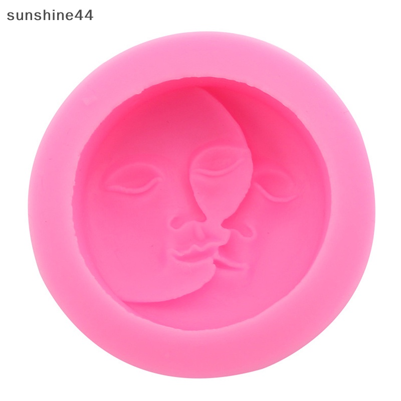 Cetakan Sabun Silikon Sunshine Moon Love Matahari Handmade Ornaments Plester Mold ID