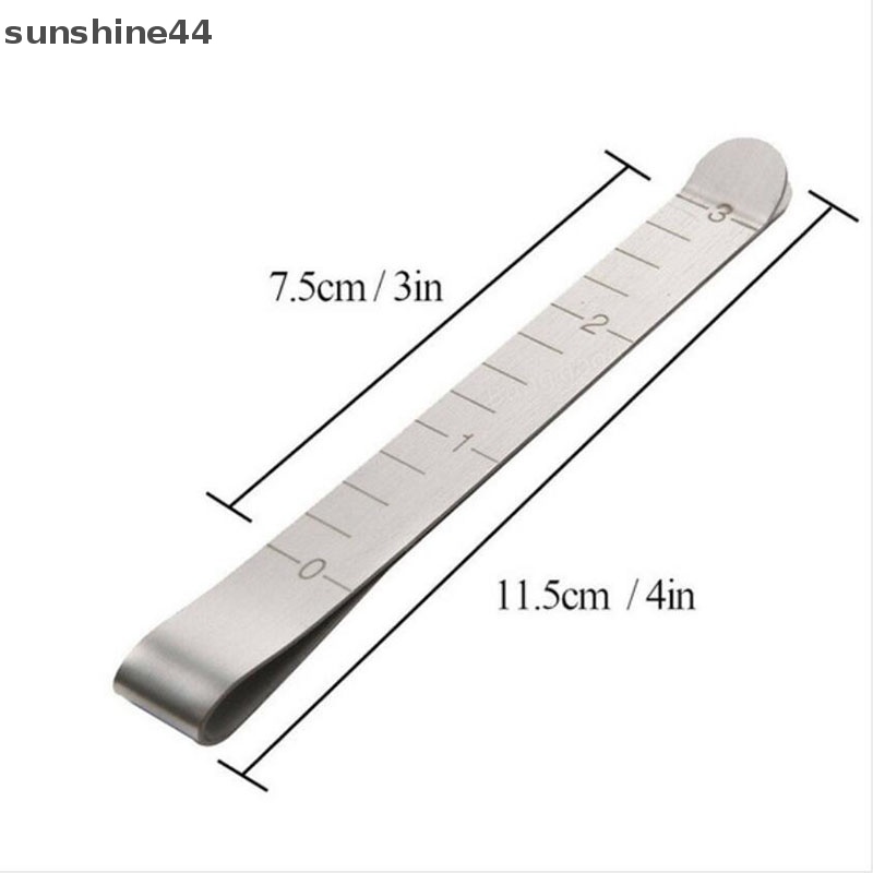 Sunshine 5Pcs /Pack Klip Crimping Jahit Logam Klip Penggaris Stainless Steel Klip Ukur ID