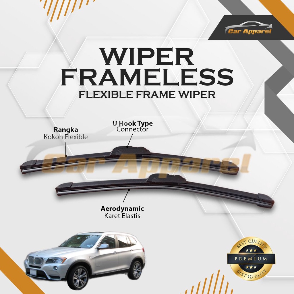 WIPER BMW X3 E83 2003-2010 ECONOMIS FRAMELESS 2 PCS