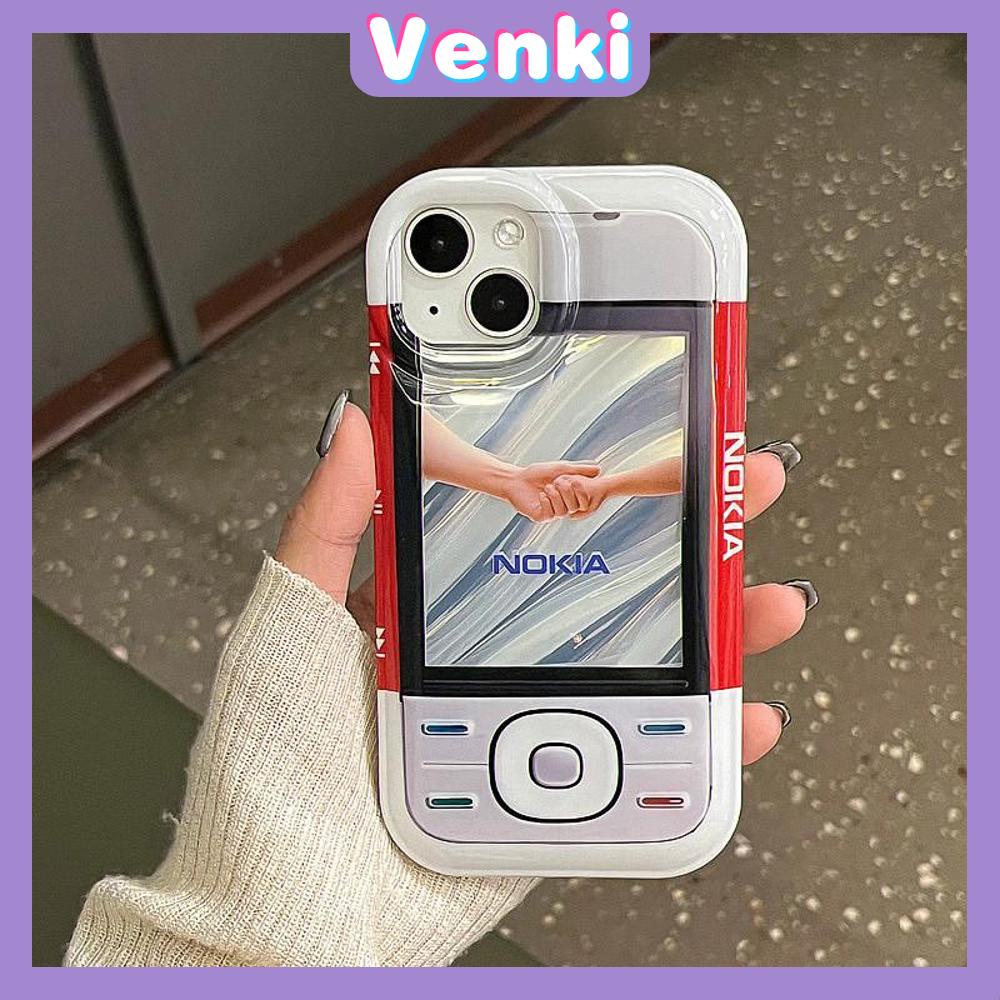 VENKI - Untuk iPhone 11 iPhone Case Laser Reflektif Bening Phone Case TPU Soft Shockproof Airbag Case Retro Kreatif Kompatibel dengan iPhone 14 13 Pro max 12 Pro Max XR 7PLus 8PLus