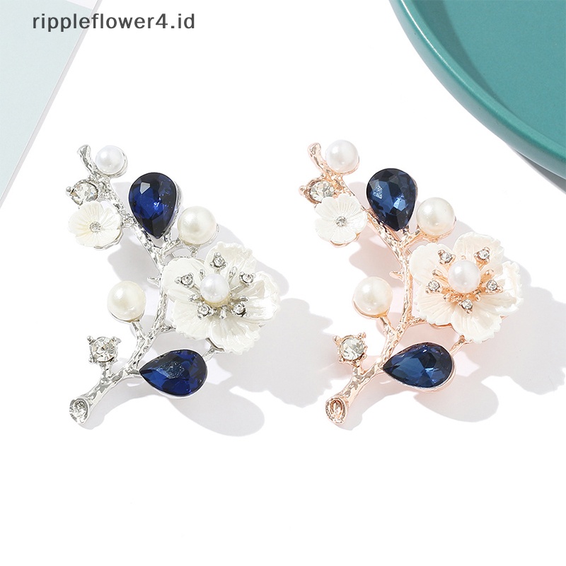 {rippleflower4.id} Bros Bunga Shell Plum Blossom Untuk Wanita Pernikahan Kantor Bros Pin Perhiasan~