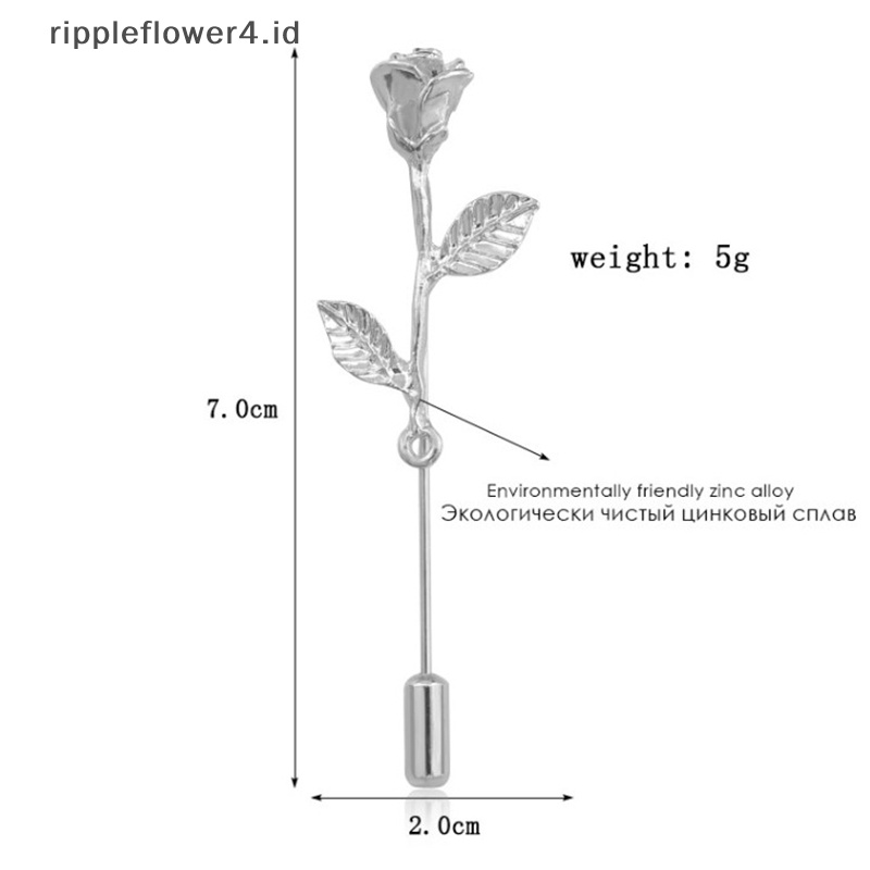 {rippleflower4.id} Warna Emas Perak Lotus Pin Bunga Bros Untuk Aksesoris Pakaian Wanita Lucu Wanita Perjamuan Pernikahan Bros Perhiasan~
