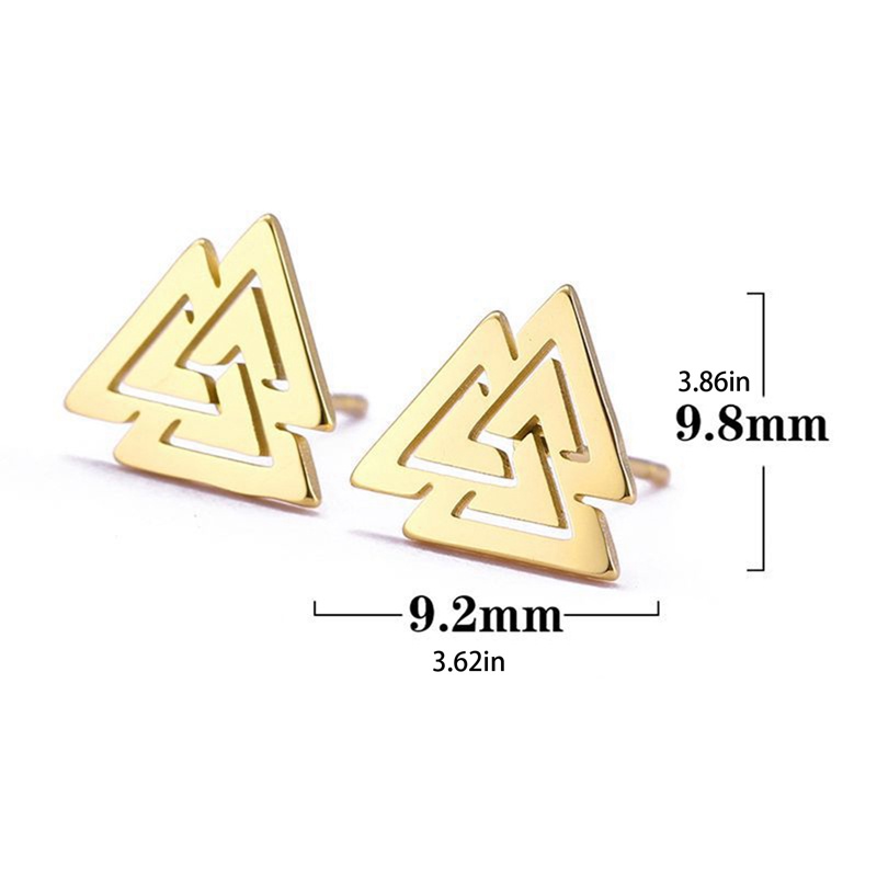 Perhiasan Fashion304Hadiah Anting Tusuk Viking Anti Karat Pria Wanita