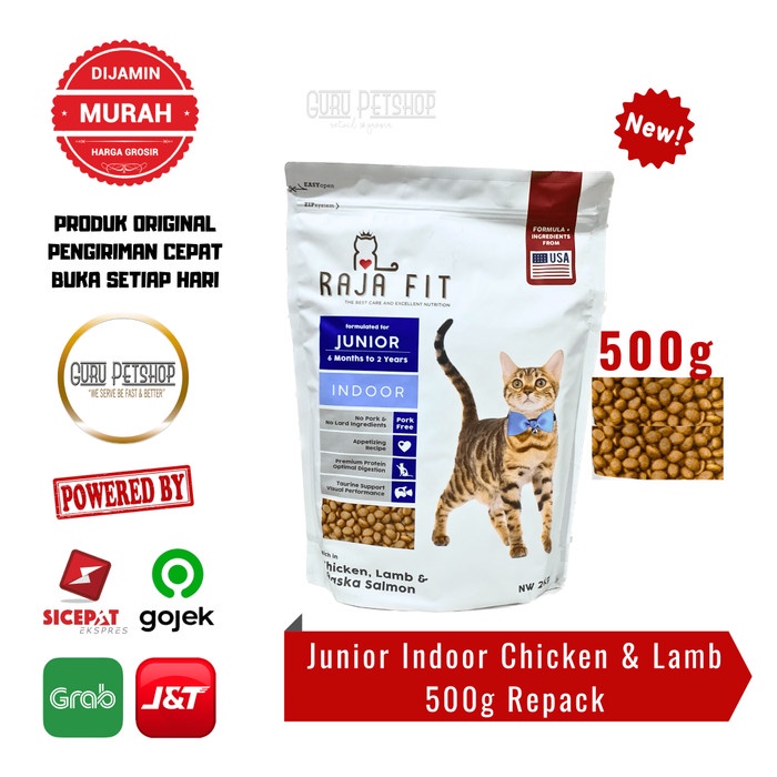 Raja Fit Junior Indoor 500g Makanan Kucing Rajafit Indoor Junior