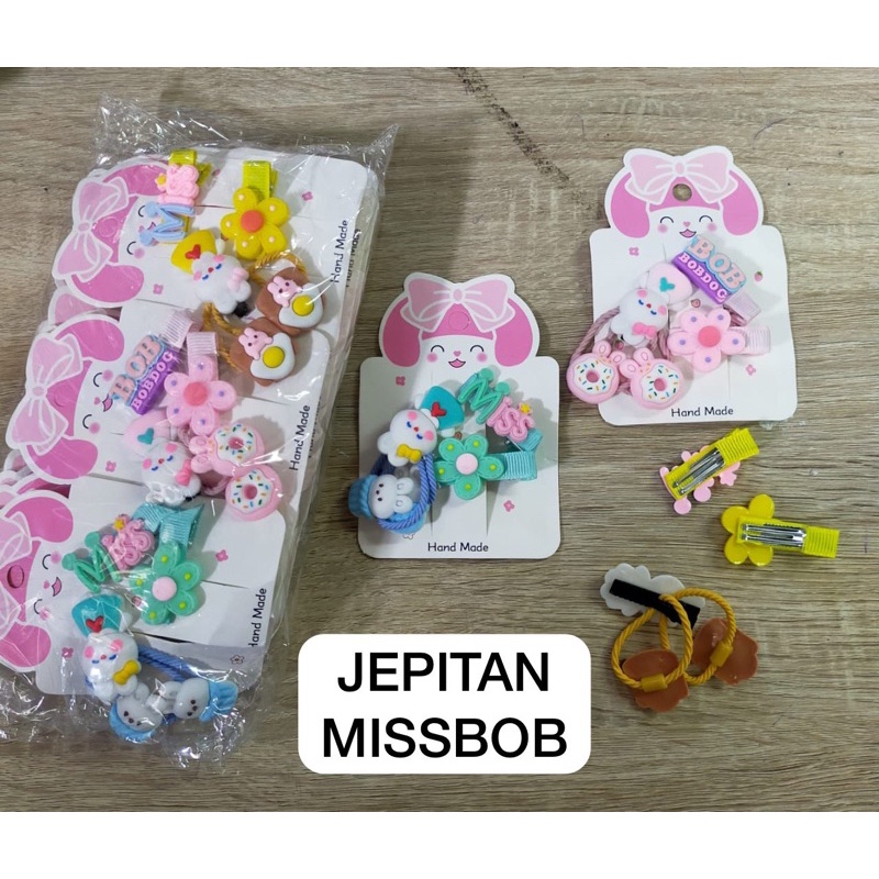 PGC [ 5in1 ] JEPITAN RAMBUT ANAK MISSBOB / JEPITAN ANAK LUCU / JEPITAN PONI KOREA