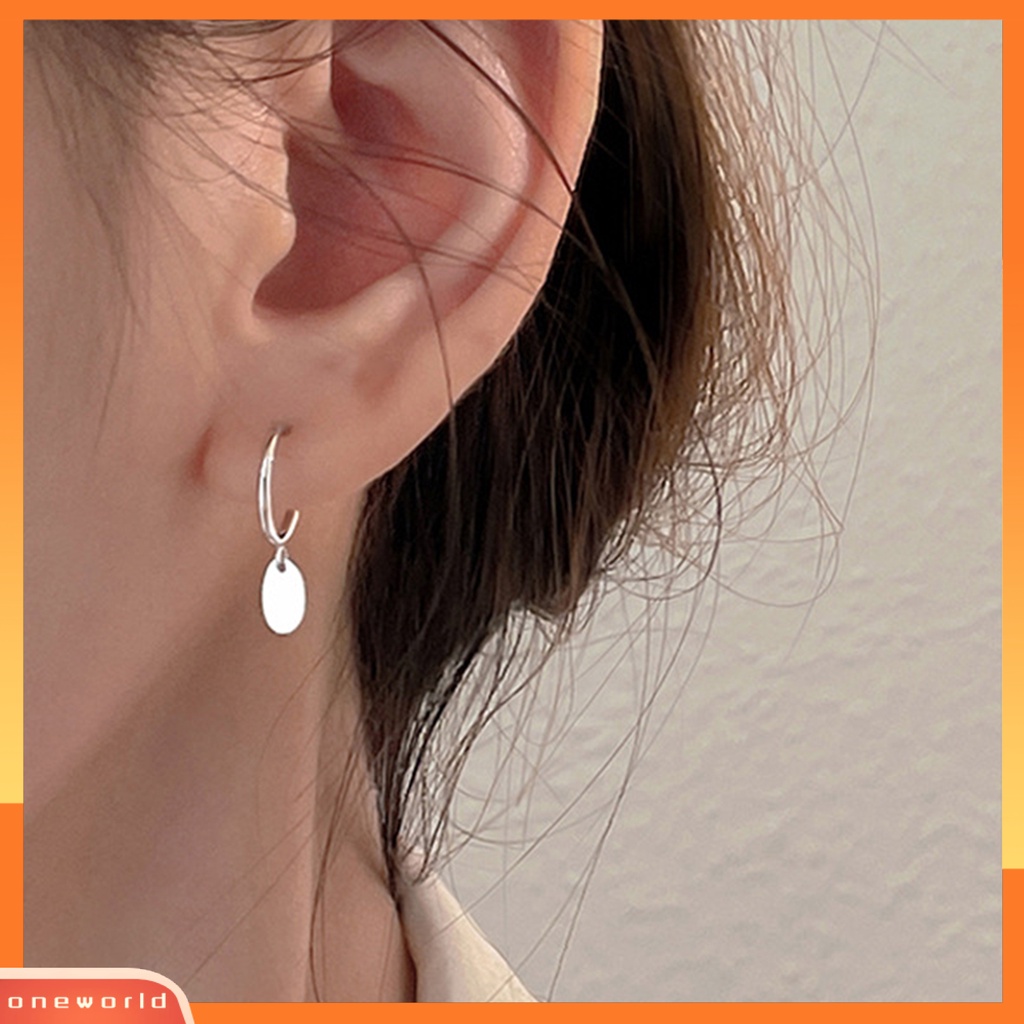 [WOD] 1pasang Anting Wanita Panjang Rumbai Rantai Bright Luster Kepribadian Menarik Semua Pertandingan Dekorasi Geometris Asimetris Lock Round Disc Menjuntai Earrings Untuk Kehidupan Sehari-Hari