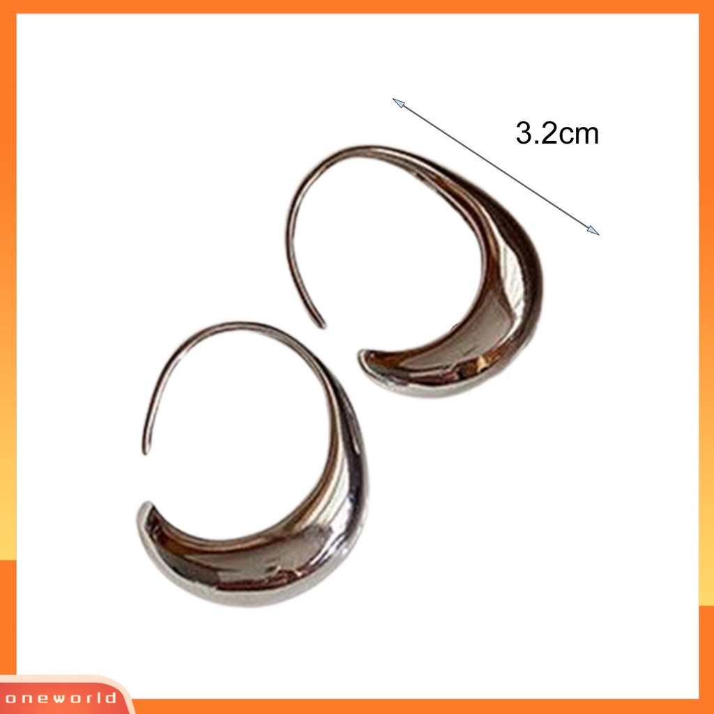 [WOD] 1pasang Anting Hoop Geometris Busur Sederhana Ringan Indah Chic Anting Untuk Minimalis