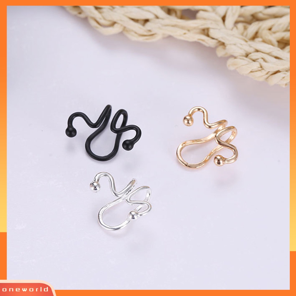 [WOD] Sederhana Wanita Geometris Curve Ear Cuff Klip Anting Tanpa Tindik Perhiasan Hadiah