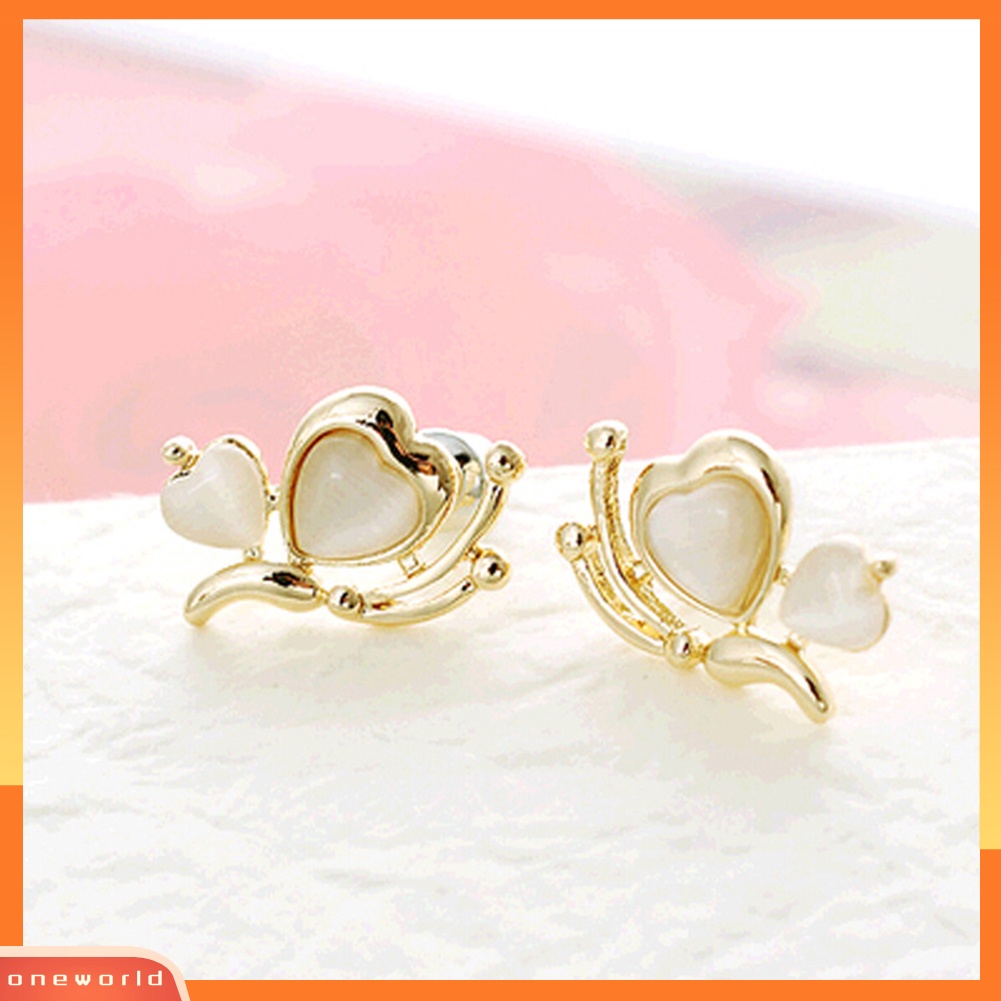 [WOD] 1pasang Fashion Wanita Kupu-Kupu Berlapis Emas Anting Pejantan Telinga Perhiasan Charms