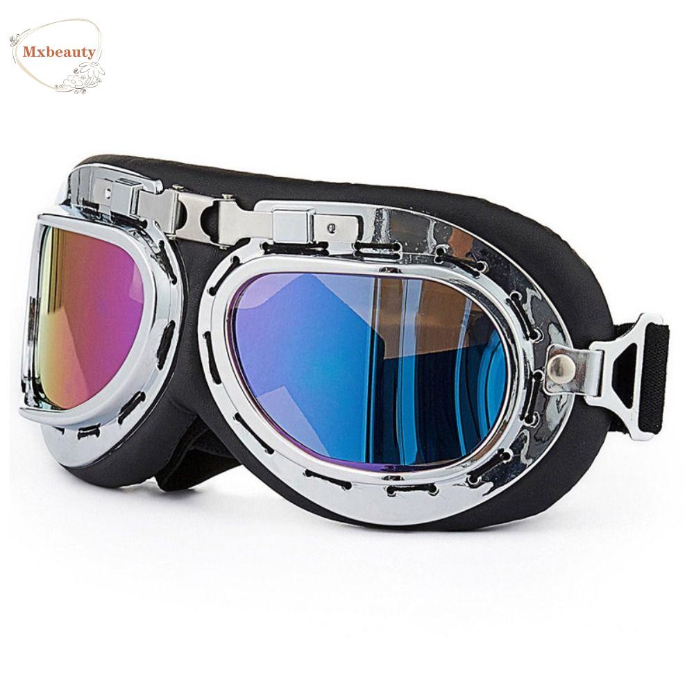 Mxbeauty Kacamata Motor UV Sandproof Classic Clear Protection Pelindung Mata Sepeda Motor Bersepeda Angin Kacamata Knight Peralatan Sunglasses Helm Pilot Goggles Wind Mirror Goggles