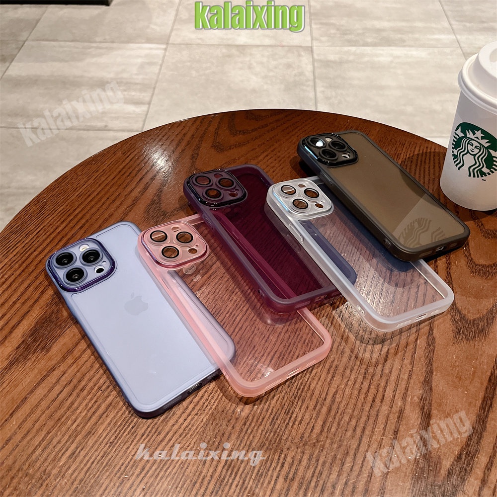 IPHONE Casing Shockproof Bening Mewah Untuk Iphone14 13 12 Clear Bumper Dengan Pelindung Lensa Kaca Soft Case