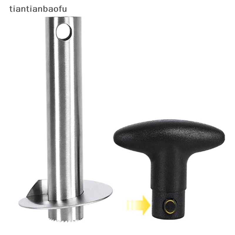 [tiantianbaofu] 1pcs Stainless Steel Pineapple Corer Slicer Peeler Pineapple Core Remover Pemotong Nanas Pine Apple Peeler Pemotong Buah Manual Slicer Alat Masak Dapur Boutiqu