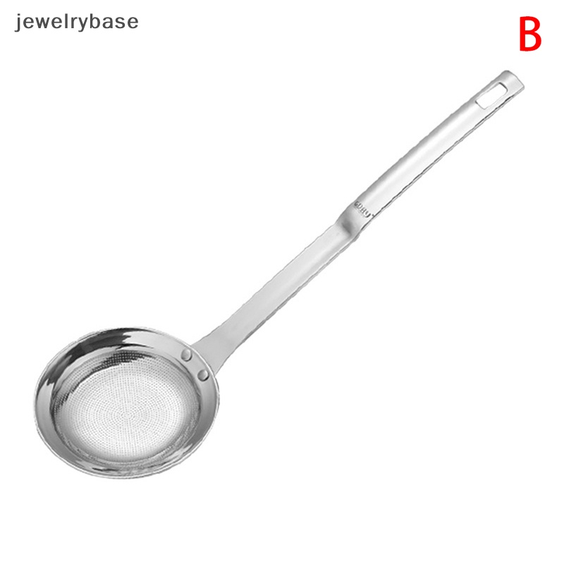 [jewelrybase] Stainless Steel Jaring Halus Saring Busa Skimmer Sendok Penyaring Minyak Gagang Panjang Butik