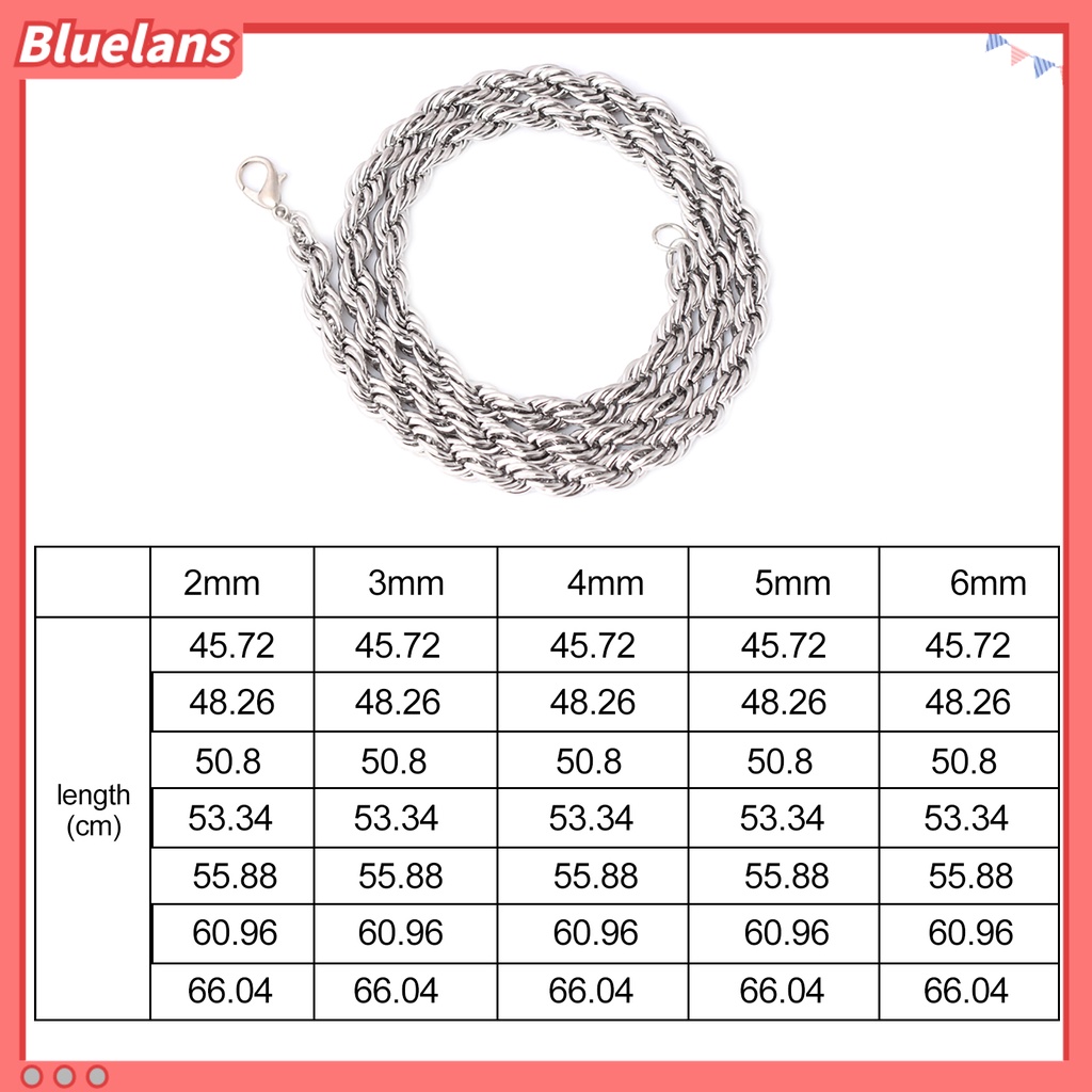 [BLS] Neck Wear Kalung Pria Gaya Colorfast Electroplating Multi-size Untuk Hadiah