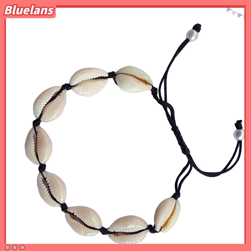 [BLS] Fashion Wanita Cowrie Shell Mutiara Imitasi Pesona Kalung Gelang Kaki Ankle Bracelet Hadiah