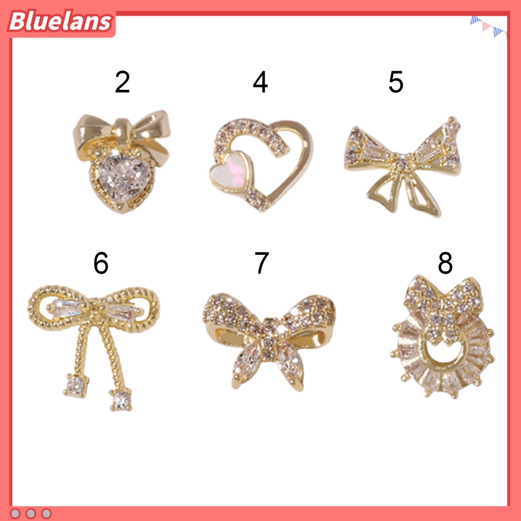 [BLM] Hiasan Kuku Rhinestones Bow-tie Heart Bear Manicure Alloy 3D Nail Manicure Craft Untuk Kerajinan Tangan DIY