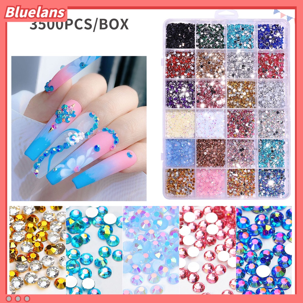 [BLM] 1kotak Hiasan Kuku Warna Cerah Bentuk Tidak Teratur Resin Warna-Warni Halus Bersinar DIY 3D Nail Art Dekorasi Perlengkapan Kecantikan